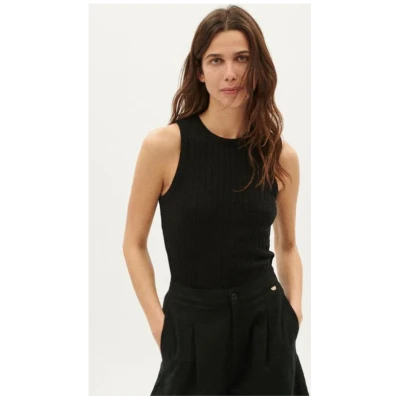 Thinking MU Damen vegan Tank Top Trash Turkana Schwarz