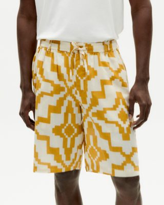 Thinking MU Herren vegan Shorts Bermuda Illusion Gelb