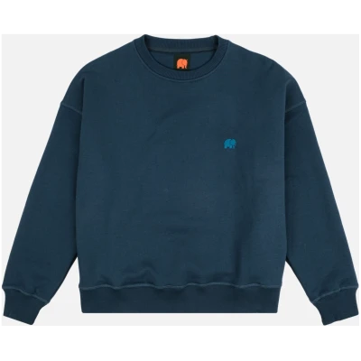 Trendsplant Damen vegan Damen Pullover Midweight Essential Poseidon Blau