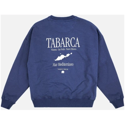 Trendsplant Damen vegan Pullover Oversized Manzanaro Pigment Deep Water