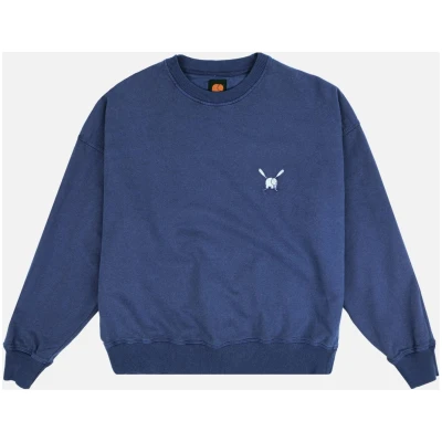 Trendsplant Damen vegan Pullover Oversized Manzanaro Pigment Deep Water