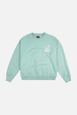 Trendsplant Damen vegan Pullover Oversized Pigment Shore GrÃ¼n