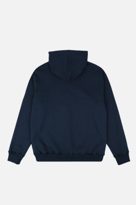 Trendsplant Herren vegan Hoodie Lambda College Button Up Deep Navy