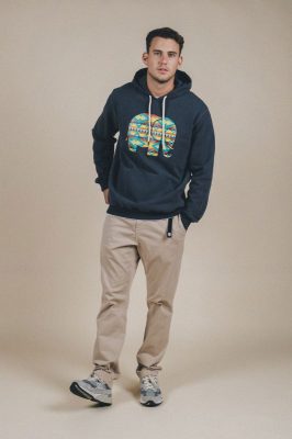 Trendsplant Herren vegan Hoodie Navajo Klassisch Blau