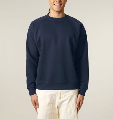 UNIPOLAR Herren vegan Pullover Raglan Knowles French Navy