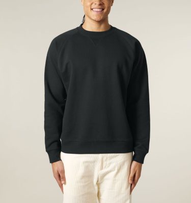 UNIPOLAR Herren vegan Pullover Raglan Knowles Schwarz