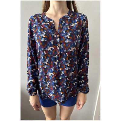 UVR Damen vegan Bluse Adileina Multicolour