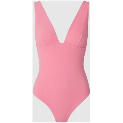 Understatement Damen vegan Badeanzug Plunge Candy Pink