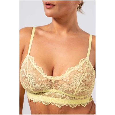 Understatement Damen vegan Bralette Balconette Hellgelb