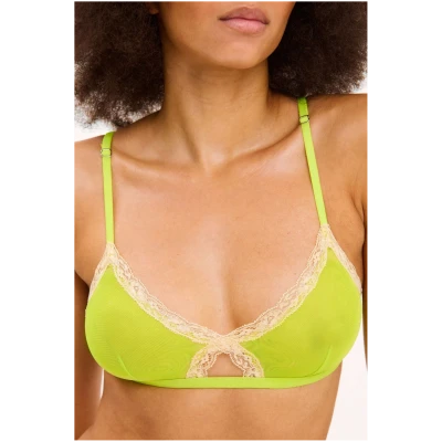 Understatement Damen vegan Bralette Mesh Triangle Zesty Lime
