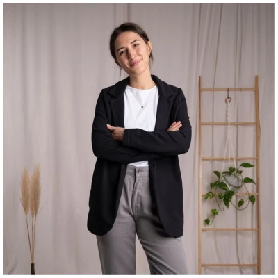 Vresh Clothing Vrieda - Blazer aus Biobaumwoll-Mix