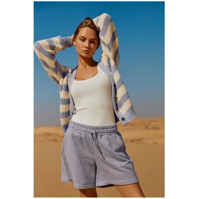 WOTE Damen vegan Sweatshorts Grau Melange