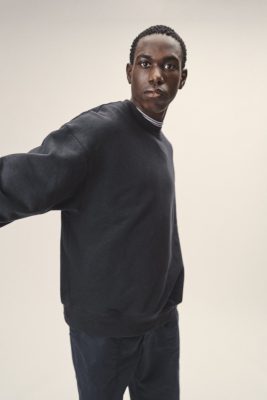 WOTE Herren vegan Ãœbergroßes Sweatshirt Anthrazit