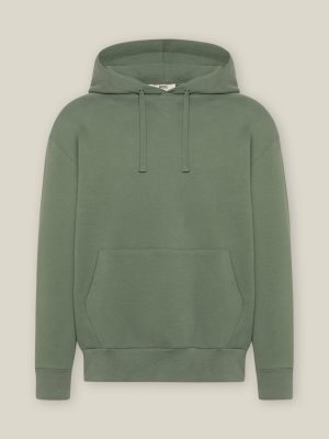 WOTE Herren vegan Kapuzen-Sweatshirt Oliv