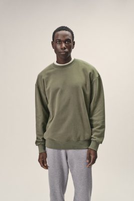 WOTE Herren vegan Sweatshirt In Ãœbergröße Oliv