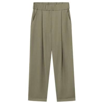WiDDA Hose mit Bundfalten JUPP Oliv