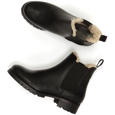 Will's Vegan Store Damen vegan Chelsea Boots Damen Luxe Isoliert Schwarz