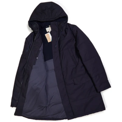 Will's Vegan Store Damen vegan Damen Wattierter Parka Dunkelblau