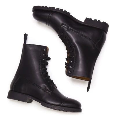 Will's Vegan Store Damen vegan Goodyear Taktische Stiefel Schwarz