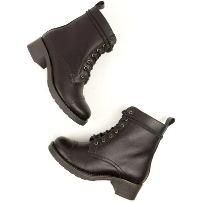 Will's Vegan Store Damen vegan Stiefel Aviator 2 Dunkelbraun