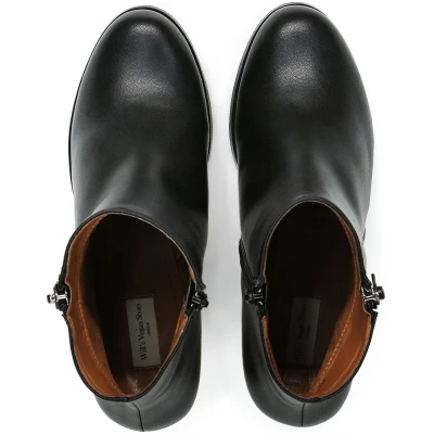 Will's Vegan Store Damen vegan Stiefel ViertellÃ¤nge Schwarz