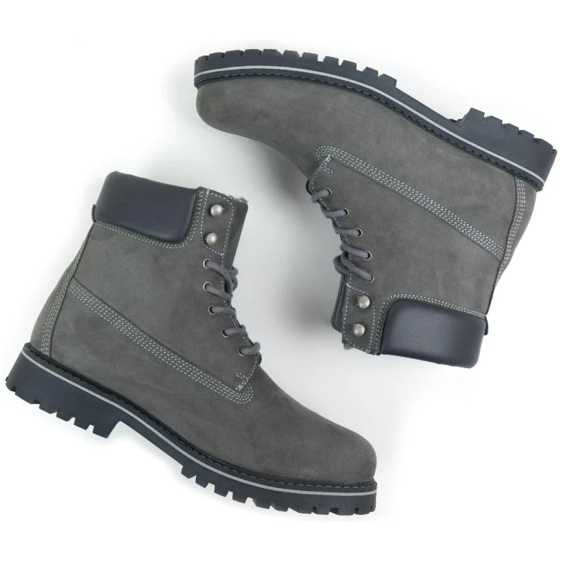 Will's Vegan Store Herren vegan Dock Boots GefÃ¼ttert Grau