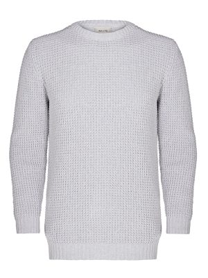 Will's Vegan Store Herren vegan Pullover Chunky Rib Stricken Grau