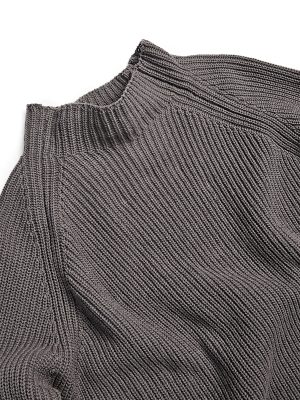 Will's Vegan Store Herren vegan Pullover Stehkragen Dunkelgrau