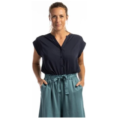 Zerum Damen vegan Bluse Ines Navy