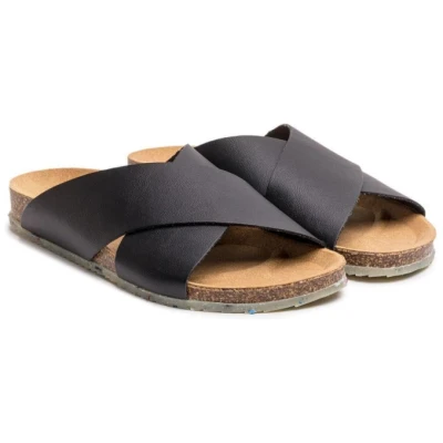 Zouri Damen vegan Sandale Sun Nero Schwarz