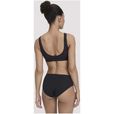 hessnatur Damen Panty Regular Cut im 3er-Pack COTTON FEEL aus Bio-Baumwolle - schwarz - Größe 34
