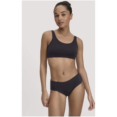 hessnatur Damen Panty Regular Cut im 3er-Pack COTTON FEEL aus Bio-Baumwolle - schwarz - Größe 34