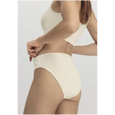 hessnatur Damen Slip High Waist im 2er-Pack PURE COTTON aus Bio-Baumwolle - natur - Größe 36