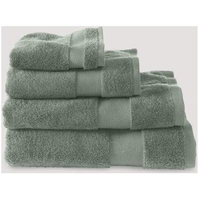 hessnatur Frottier Handtuch aus Bio-Baumwolle - grün - Größe 50x100 cm