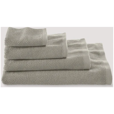hessnatur Frottier-Handtuch mit Struktur aus Bio-Baumwolle - beige - Größe 30x50 cm