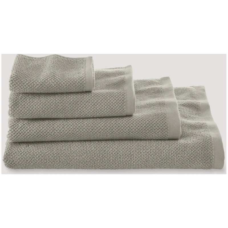 hessnatur Frottier-Handtuch mit Struktur aus Bio-Baumwolle - beige - Größe 30x50 cm