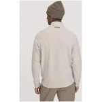 hessnatur Herren Fleece Troyer Relaxed aus Bio-Baumwolle - beige - Größe 46