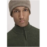 hessnatur Herren Fleece Troyer Relaxed aus Bio-Baumwolle - grün - Größe 46