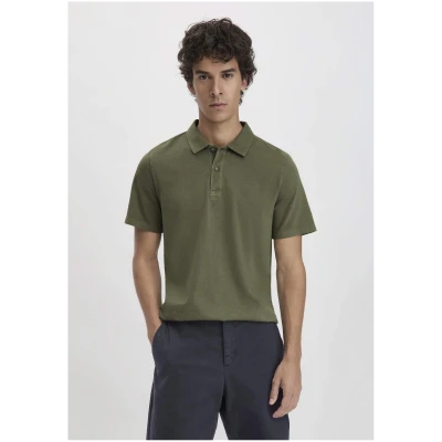hessnatur Herren Polo Regular aus Bio-Baumwolle - grün - Größe 48
