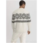 hessnatur Herren Pullover Jacquard aus Schurwolle - natur - Größe 50