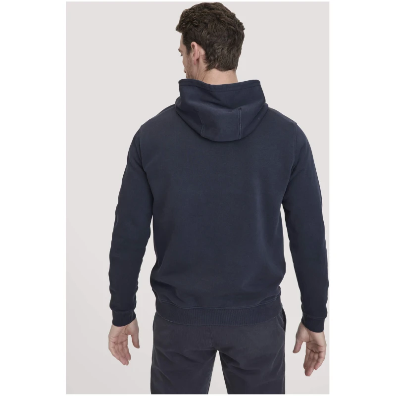 hessnatur Herren Sweathoodie Relaxed aus Bio-Baumwolle - blau - Größe 46