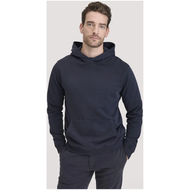 hessnatur Herren Sweathoodie Relaxed aus Bio-Baumwolle - blau - Größe 46