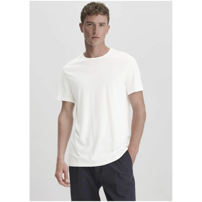 hessnatur Herren T-Shirt Regular aus Bio-Baumwolle - weiß - Größe 46
