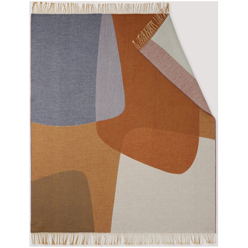 hessnatur Lambswool Mix Plaid LUNA aus Bio-Schurwolle und Bio-Baumwolle - rosa - Größe 130x180 cm