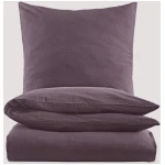hessnatur Musselin Bettwäsche-Set aus Bio-Baumwolle - lila - Größe 135x200 / 40x80 cm