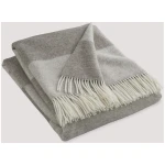 hessnatur Plaid LOKKO aus Bio-Lambswool - grau - Größe 130x180 cm
