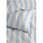 hessnatur Renforcé Bettwäsche-Set CANNES aus Bio-Baumwolle - blau - Größe 135x200 / 40x80 cm