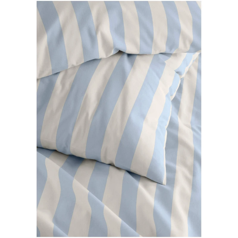 hessnatur Renforcé Bettwäsche-Set CANNES aus Bio-Baumwolle - blau - Größe 135x200 / 40x80 cm