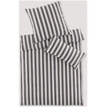 hessnatur Renforcé Bettwäsche-Set CANNES aus Bio-Baumwolle - grau - Größe 240x220 / 2x40x80 cm