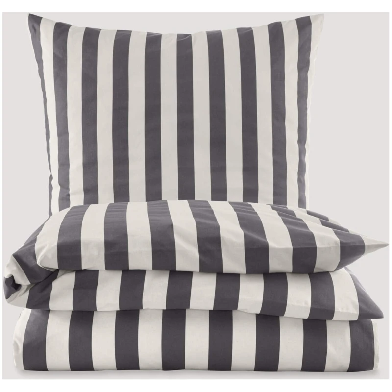 hessnatur Renforcé Bettwäsche-Set CANNES aus Bio-Baumwolle - grau - Größe 240x220 / 2x40x80 cm